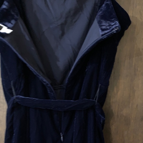 GAP Lined Velvet Navy Blue Romper size 6 - Picture 9 of 11